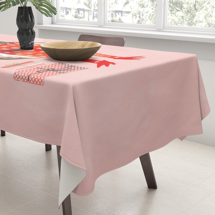 Christmas Chicken - illustration Tablecloth Gallery Image 3