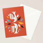 Festive doves - folk illustration Stationery Card Gallery Image 2