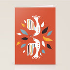 Festive doves - folk illustration Stationery Card Gallery Image 2