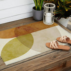 organic shapes abstract boho 4 Outdoor Rug Gallery Image 2