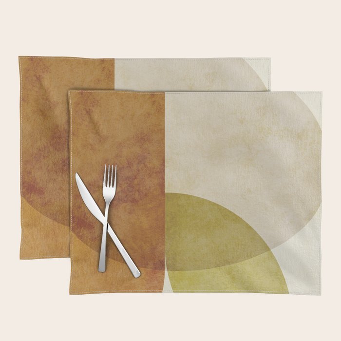 organic shapes abstract boho 4 Placemat Gallery Image 1