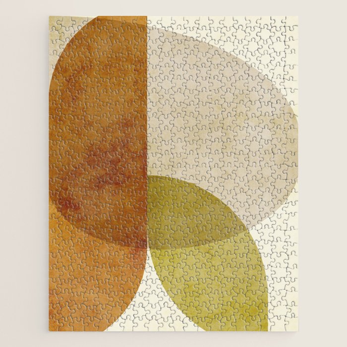 organic shapes abstract boho 4 Jigsaw Puzzle Gallery Image 1
