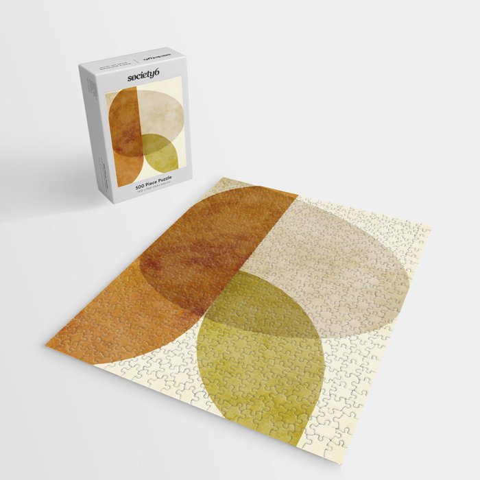 organic shapes abstract boho 4 Jigsaw Puzzle Gallery Image 2