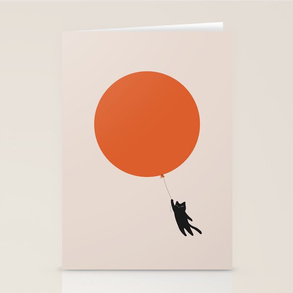 Cat Landscape 182: Sun Balloon Stationery Card Gallery Image 1