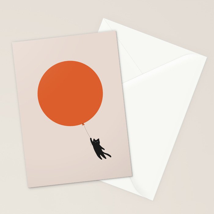 Cat Landscape 182: Sun Balloon Stationery Card Gallery Image 2