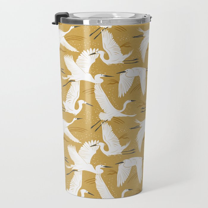 Soaring Wings - Goldenrod Yellow Travel Mug Gallery Image 3
