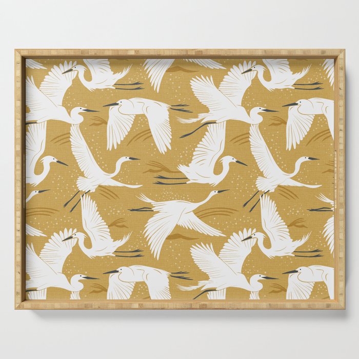 Soaring Wings - Goldenrod Yellow Serving Tray Gallery Image 1