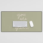 You Are Doing Great Sage Green Desk Mat Gallery Image 1