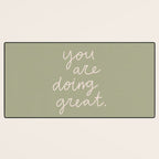 You Are Doing Great Sage Green Desk Mat Gallery Image 3