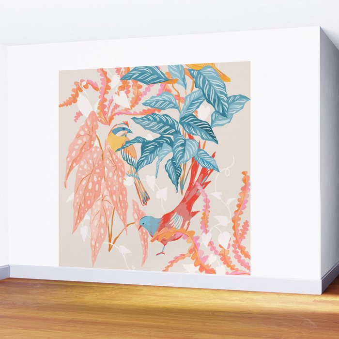 Birds and Plants Wall Mural Gallery Image 2
