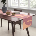 Mid Century Modern Loop Pattern Mauve Plum Peach Table Runner Gallery Image 2