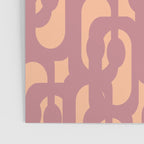 Mid Century Modern Loop Pattern Mauve Plum Peach Poster Gallery Image 3