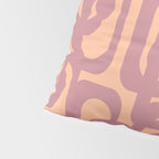 Mid Century Modern Loop Pattern Mauve Plum Peach Pillow Sham Gallery Image 4
