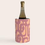 Mid Century Modern Loop Pattern Mauve Plum Peach Wine Chiller Gallery Image 2