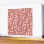 Mid Century Modern Loop Pattern Mauve Plum Peach Wall Mural Gallery Image 2