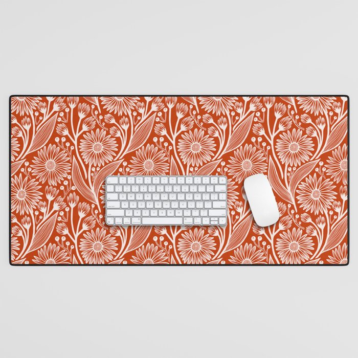 Rust Coneflowers Desk Mat Gallery Image 1