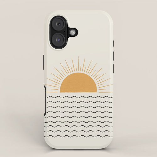 Sunrise Ocean -  Mid Century Modern Style Iphone Case Gallery Image 1