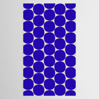 Mid Mod Dots Retro Contemporary Pattern in Cobalt Blue and Beige Tablecloth Gallery Image 2