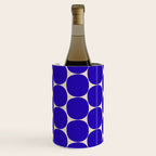 Mid Mod Dots Retro Contemporary Pattern in Cobalt Blue and Beige Wine Chiller Gallery Image 1