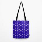 Mid Mod Dots Retro Contemporary Pattern in Cobalt Blue and Beige Tote Bag Gallery Image 2