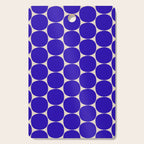 Mid Mod Dots Retro Contemporary Pattern in Cobalt Blue and Beige Cutting Board Gallery Image 1
