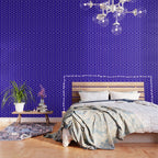 Mid Mod Dots Retro Contemporary Pattern in Cobalt Blue and Beige Wallpaper Gallery Image 3