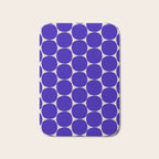 Mid Mod Dots Retro Contemporary Pattern in Cobalt Blue and Beige Bath Mat Gallery Image 1