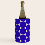 Mid Mod Dots Retro Contemporary Pattern in Cobalt Blue and Beige Wine Chiller Gallery Image 3