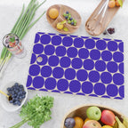 Mid Mod Dots Retro Contemporary Pattern in Cobalt Blue and Beige Cutting Board Gallery Image 2