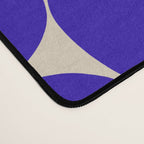 Mid Mod Dots Retro Contemporary Pattern in Cobalt Blue and Beige Desk Mat Gallery Image 4