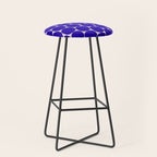 Mid Mod Dots Retro Contemporary Pattern in Cobalt Blue and Beige Stool Gallery Image 1