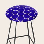 Mid Mod Dots Retro Contemporary Pattern in Cobalt Blue and Beige Stool Gallery Image 2