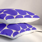 Mid Mod Dots Retro Contemporary Pattern in Cobalt Blue and Beige Pillow Sham Gallery Image 3