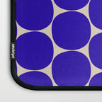 Mid Mod Dots Retro Contemporary Pattern in Cobalt Blue and Beige Laptop Sleeve Gallery Image 3