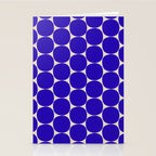 Mid Mod Dots Retro Contemporary Pattern in Cobalt Blue and Beige Stationery Card Gallery Image 2