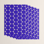 Mid Mod Dots Retro Contemporary Pattern in Cobalt Blue and Beige Wrapping Paper Gallery Image 3