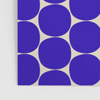 Mid Mod Dots Retro Contemporary Pattern in Cobalt Blue and Beige Poster Gallery Image 3