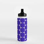 Mid Mod Dots Retro Contemporary Pattern in Cobalt Blue and Beige Water Bottle Gallery Image 2