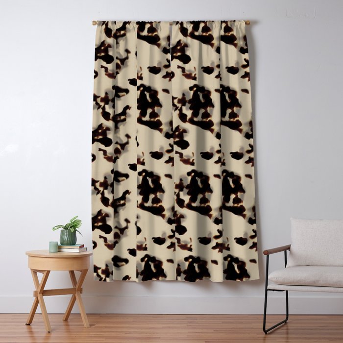 Chic Tortoise Shell on Ivory Window Curtain Gallery Image 1