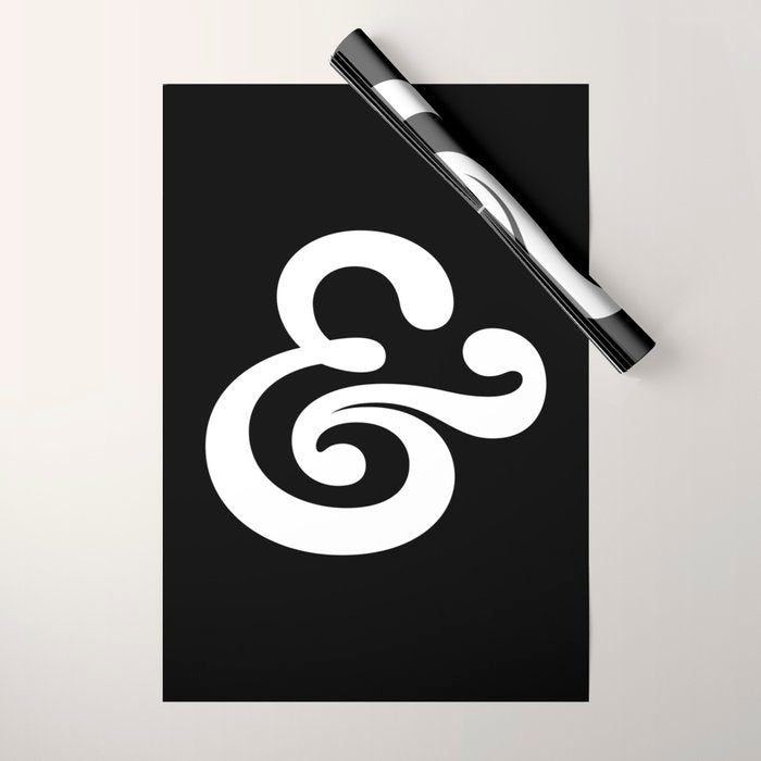 The Ampersand: B&W Edition Wrapping Paper Gallery Image 1