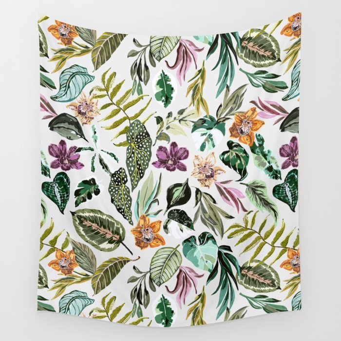 Wild colorful jungle FN7 Wall Tapestry Gallery Image 1