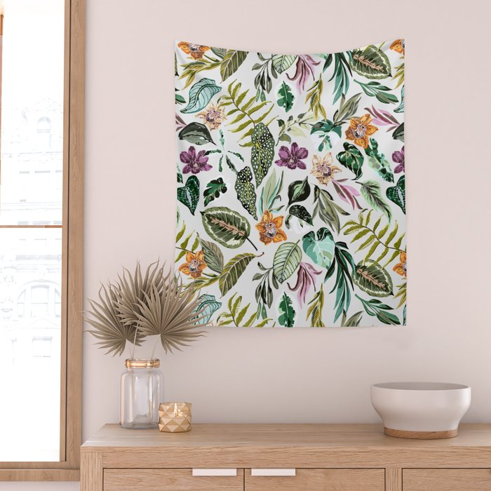 Wild colorful jungle FN7 Wall Tapestry Gallery Image 2