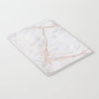 White Italian Marble & Gold Notebook Gallery Image 3