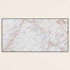 White Italian Marble & Gold Desk Mat Gallery Image 3