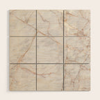 White Italian Marble & Gold Wood Wall Art Gallery Image 1