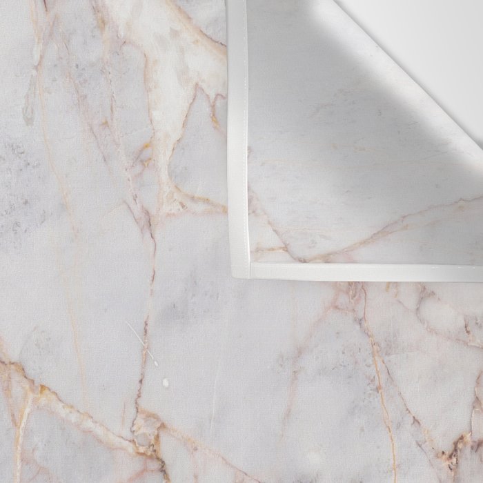 White Italian Marble & Gold Wall Tapestry Gallery Image 3