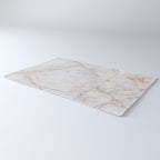 White Italian Marble & Gold Rug Gallery Image 3