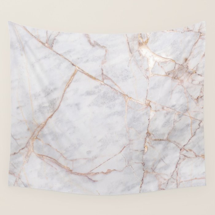 White Italian Marble & Gold Wall Tapestry Gallery Image 4