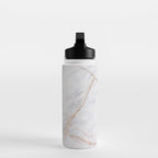 White Italian Marble & Gold Water Bottle Gallery Image 3