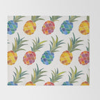 Pineapples Throw Blanket Gallery Image 2